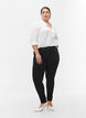 Super slim Amy jeans med sn&oslash;redetaljer, Black, Model image number 0