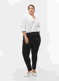 Super slim Amy jeans med snøredetaljer, Black, Model