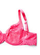 Heldekkende bøyle-BH med blonder, Rosa, Packshot image number 3