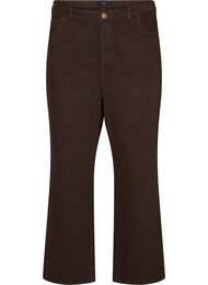 Fargede Kiana straight fit jeans, Brun