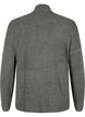 Strikket cardigan med glidelås og lommer, Dark Grey Melange, Packshot image number 1