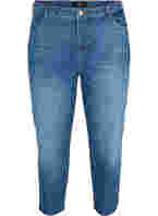 Cropped mom fit Mille jeans med en løs passform, Blue Denim 5