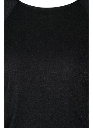 Kortermet jumpsuit med glitter, Black, Packshot image number 2