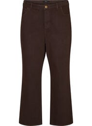 Fargede Kiana straight fit jeans, Brun