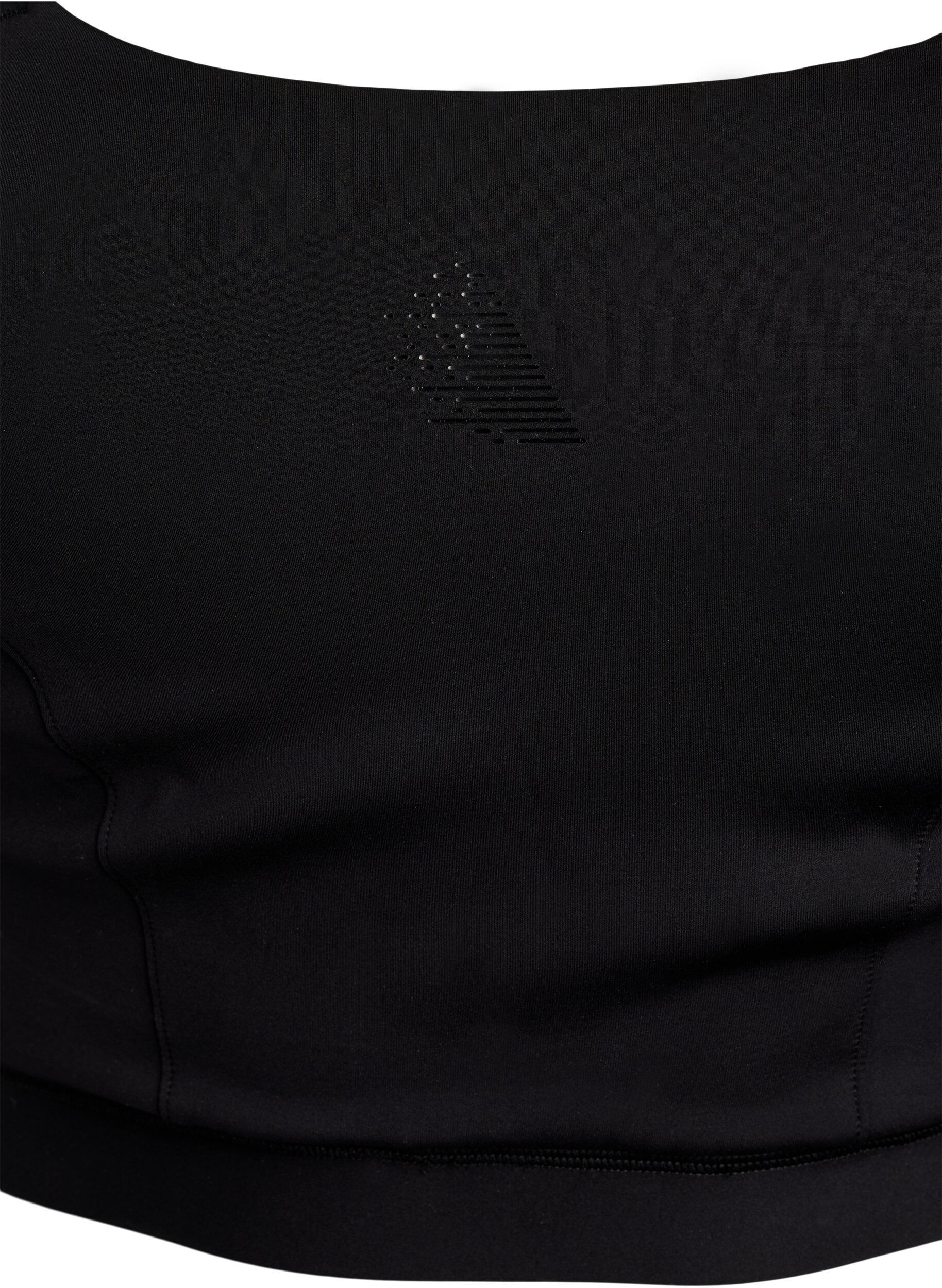 Zizzi Sports-bh med kryssdetaljer p&aring; ryggen, Svart, Packshot image number 2
