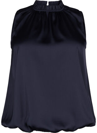 Zizzi Ermeløs festtopp i sateng, Night Sky, Packshot image number 0