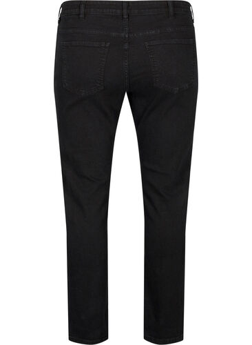Emily jeans med vanlig liv og smal passform, Black, Packshot image number 1