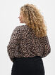 Langermet bluse med leopardm&oslash;nster, Brun, Model image number 2