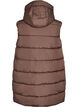 Lang vest med hette og lommer, Brun, Packshot image number 1