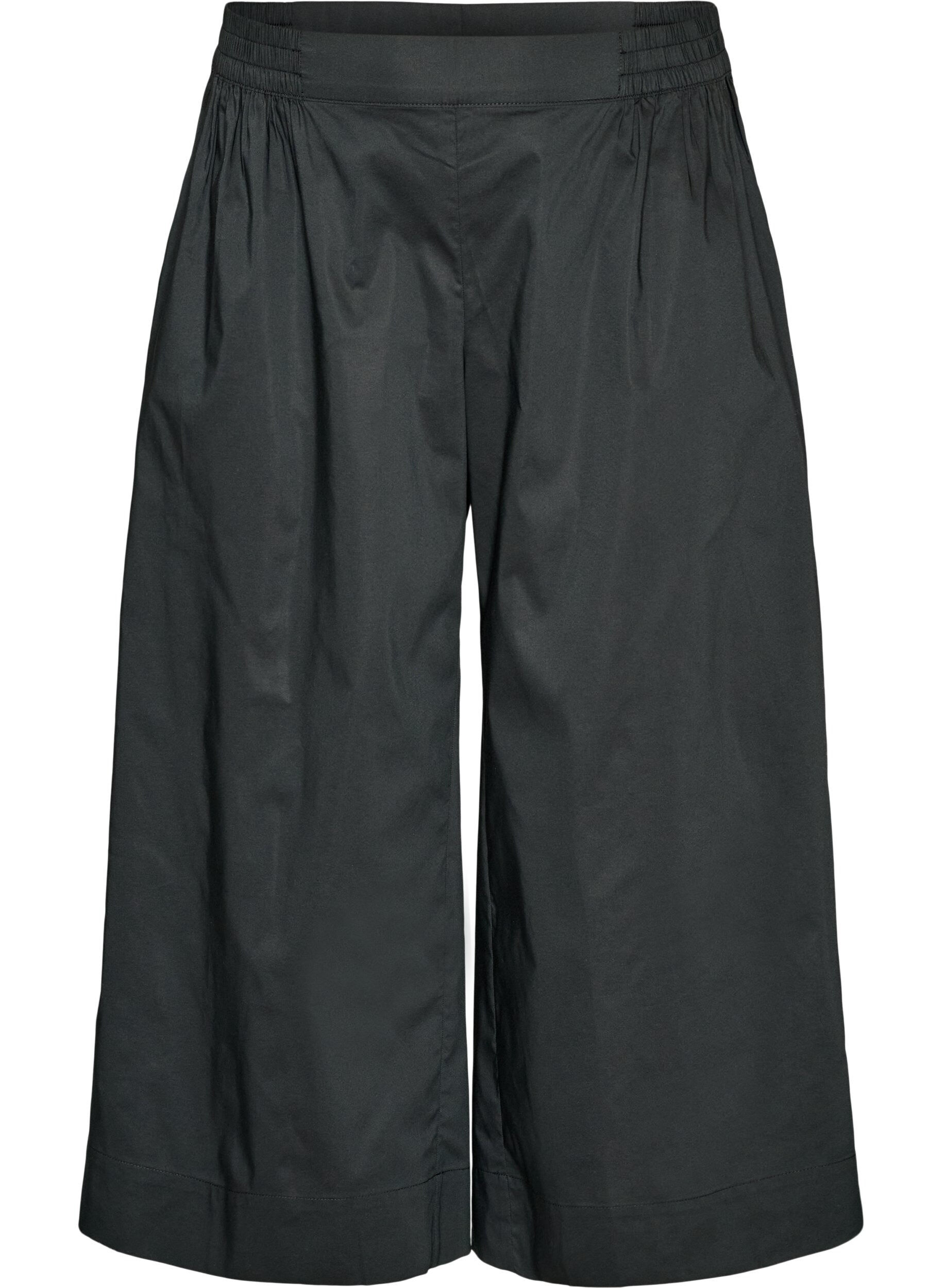 Kulotter med elastisk midje og vide ben