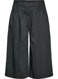 Kulotter med elastisk midje og vide ben, Svart