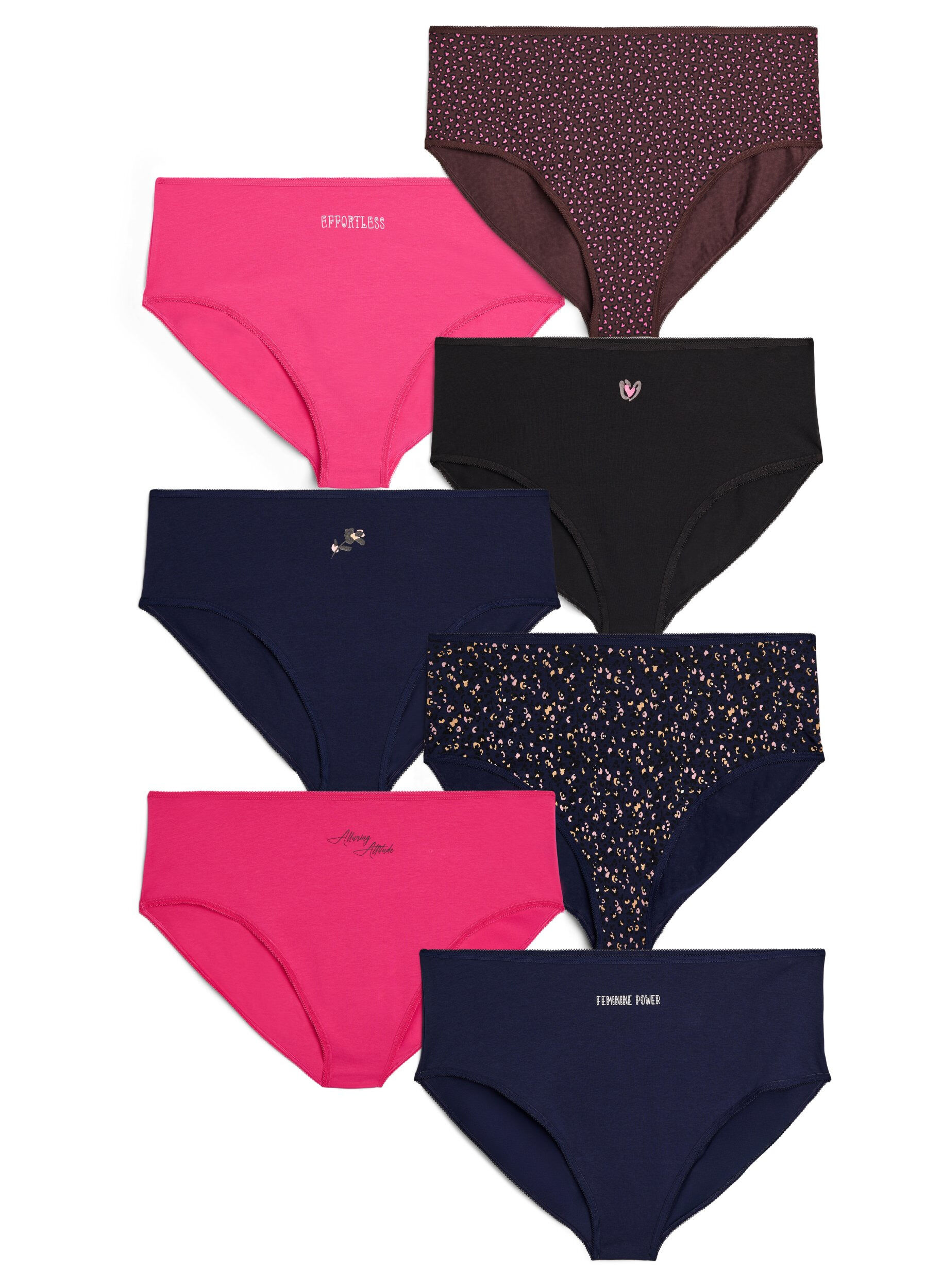 7-pakning med truser med regular waist