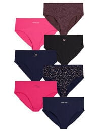 7-pakning med truser med regular waist, Rosa