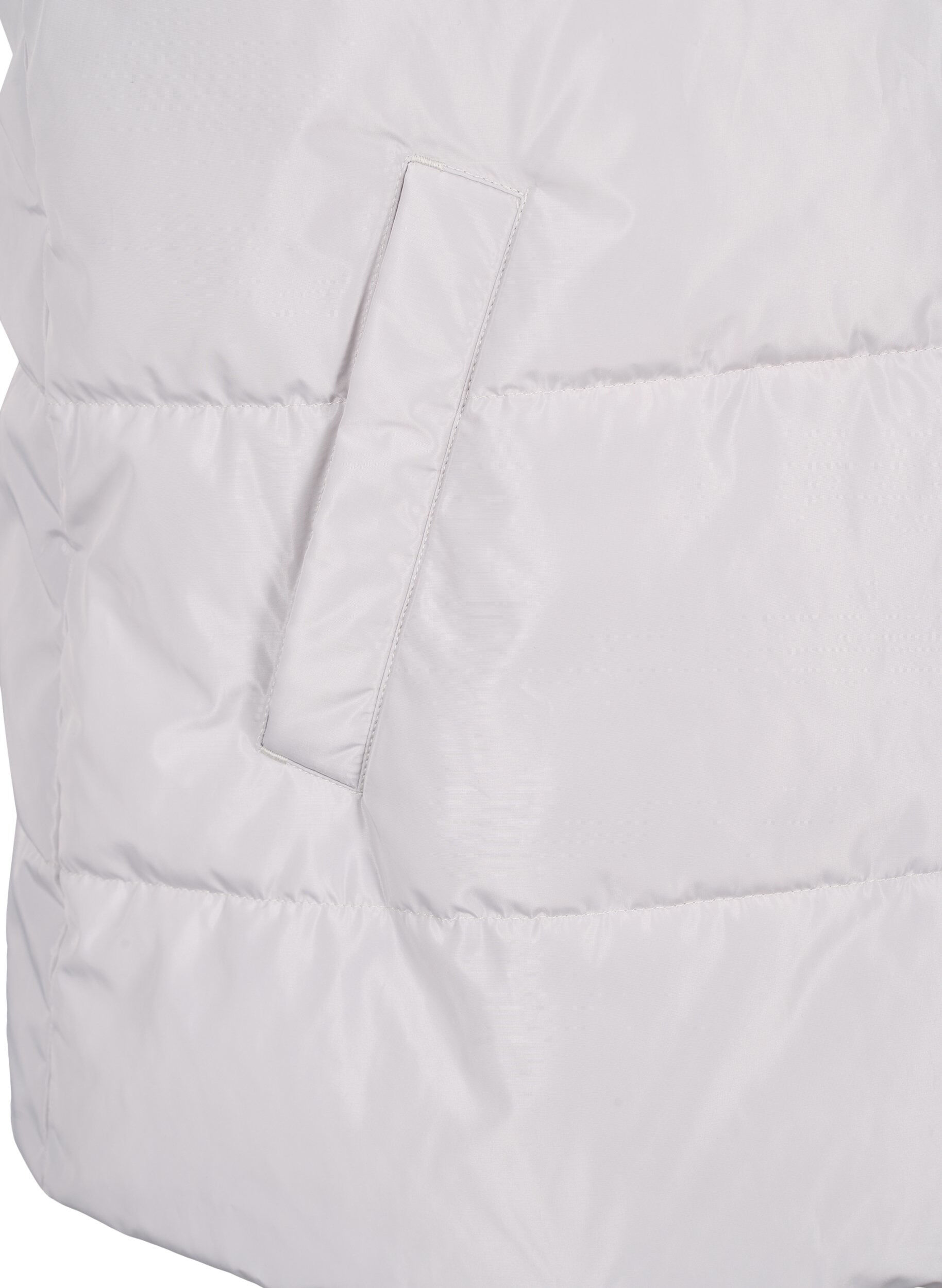 Zizzi Sporty vest med h&oslash;y krage og lommer, Pearl Blue, Packshot image number 3