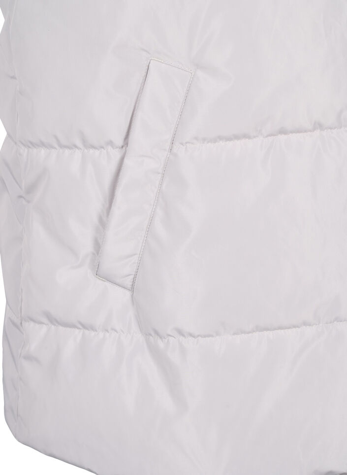 Sporty vest med høy krage og lommer, Pearl Blue, Packshot image number 3