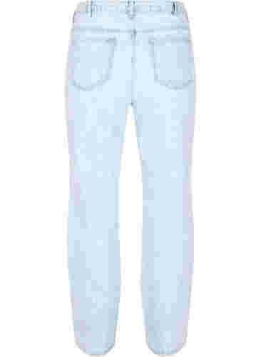 Cropped MIlle mom jeans med mønster, Light blue denim, Packshot image number 1