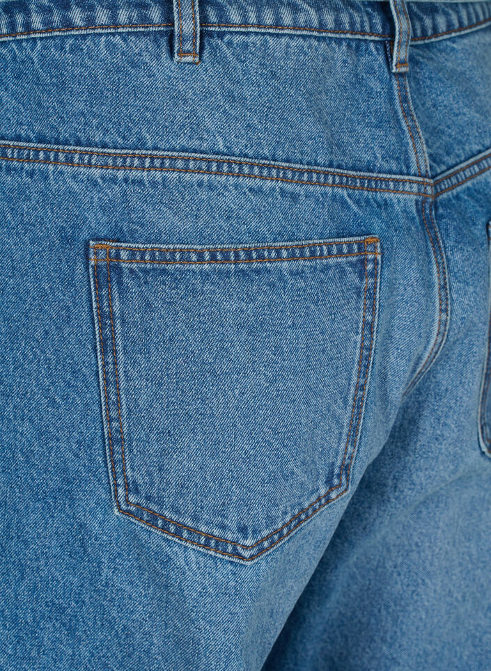 Straight fit jeans med knytebelte, Blue Denim, Packshot