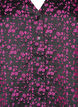 Brodert bluse med korte ermer, Svart, Packshot image number 2