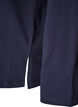 Langermet jerseybluse med teksttrykk, Bl&aring;, Packshot image number 3
