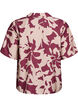 Skjorte bluse med print og V-hals, Rød, Packshot image number 1
