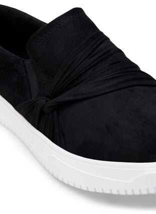 Zizzi Wide fit - Slip-on med knutedetalj, Svart, Packshot image number 3
