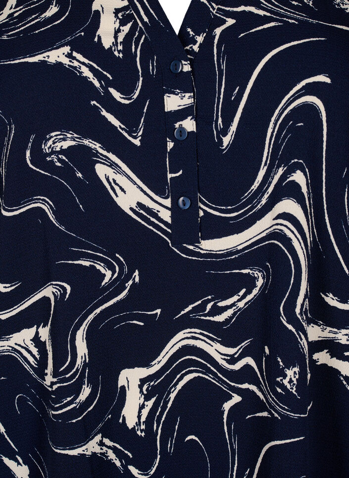 Tunika med 3/4-ermer og trykk, N. Blazer Swirl AOP, Packshot image number 2