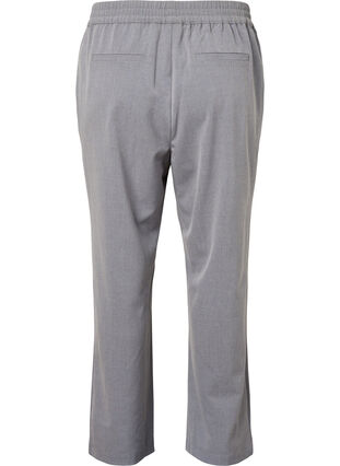 Gråmelerte bukser med strikk i livet, Medium Grey Melange, Packshot image number 1