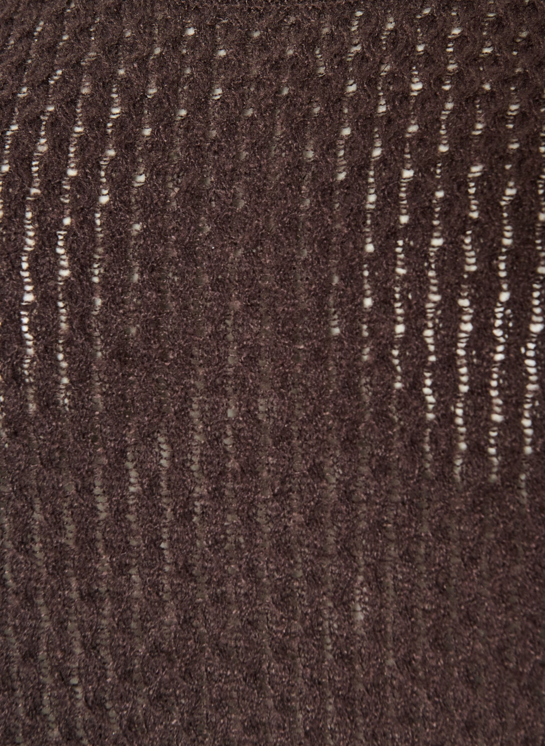 ZizziStrikkebluse med strukturert hullm&oslash;nster, Brun, Packshot image number 2