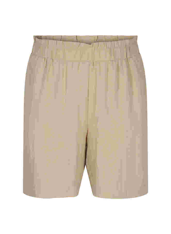 Løse shorts i viskose, Oxford Tan, Packshot image number 0