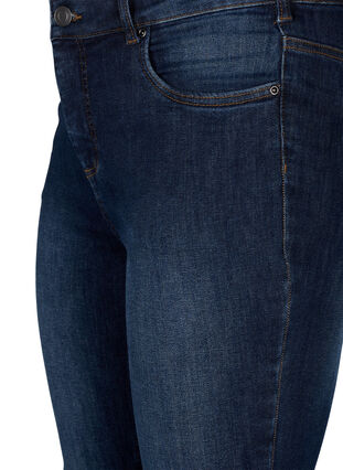 Supersmale jeans med høy midje, Dark Blue, Packshot image number 2