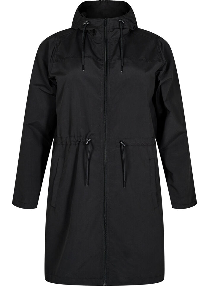 Flash - Lett parkas med hette, Svart, Packshot image number 0
