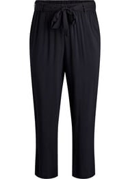 Bukser i viskose med h&oslash;y midje, Svart