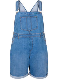Denim overallshorts, Light blue denim