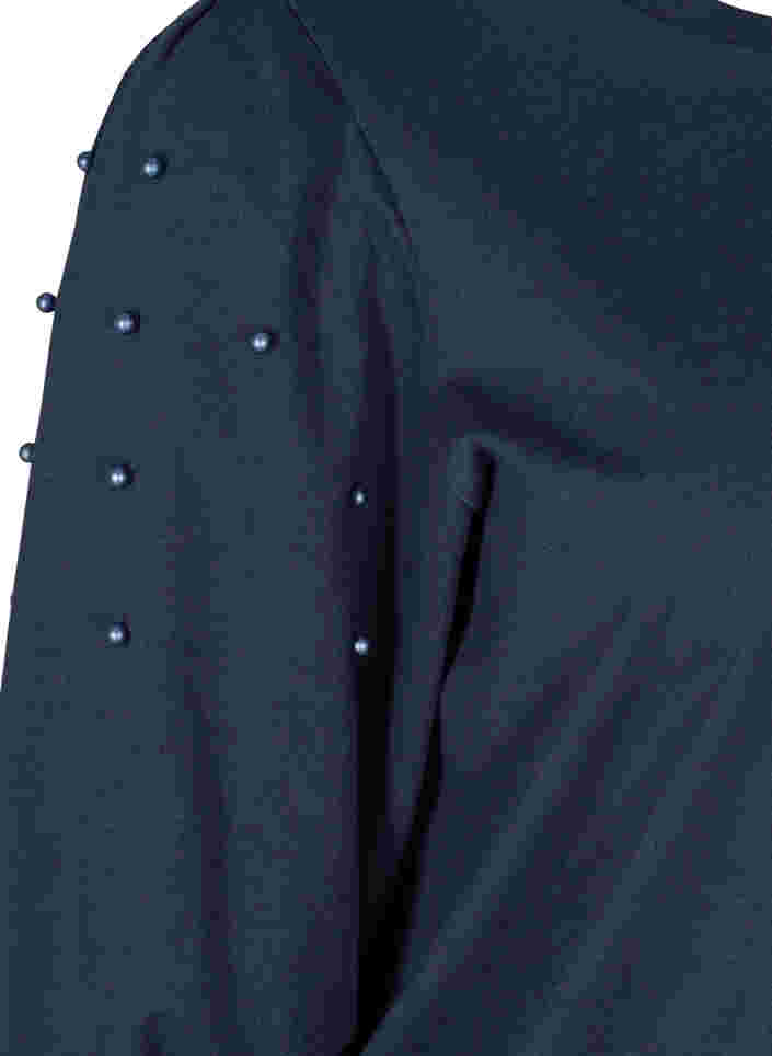 Genser med ballongermer og perler, Black Iris, Packshot image number 3