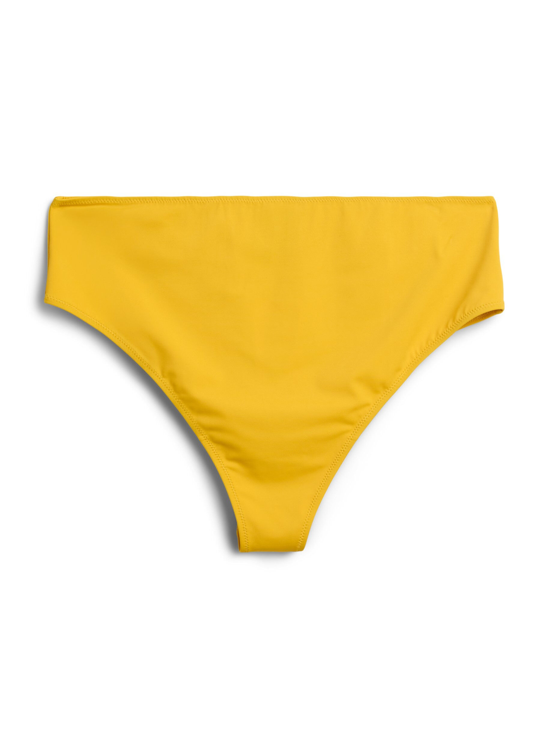 Zizzi Brazilian bikinitruse med normal midje, Gul, Packshot image number 1