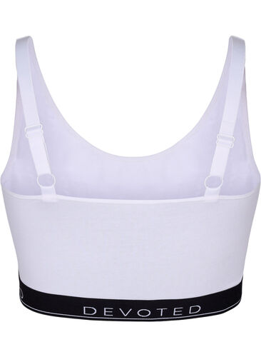 BH med justerbare stropper i bomull, B. White/Upper Font, Packshot image number 1