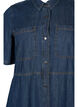 Skjortekjole i denim med korte ermer, Blå, Packshot image number 2