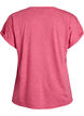 L&oslash;s trenings-T-skjorte med korte ermer, Rosa, Packshot image number 1