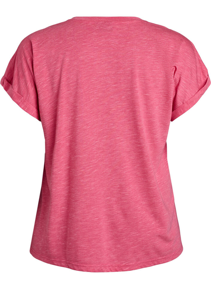 L&oslash;s trenings-T-skjorte med korte ermer, Rosa, Packshot image number 1