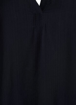 Zizzi Tunika med krage og sidelommer, Svart, Packshot image number 2