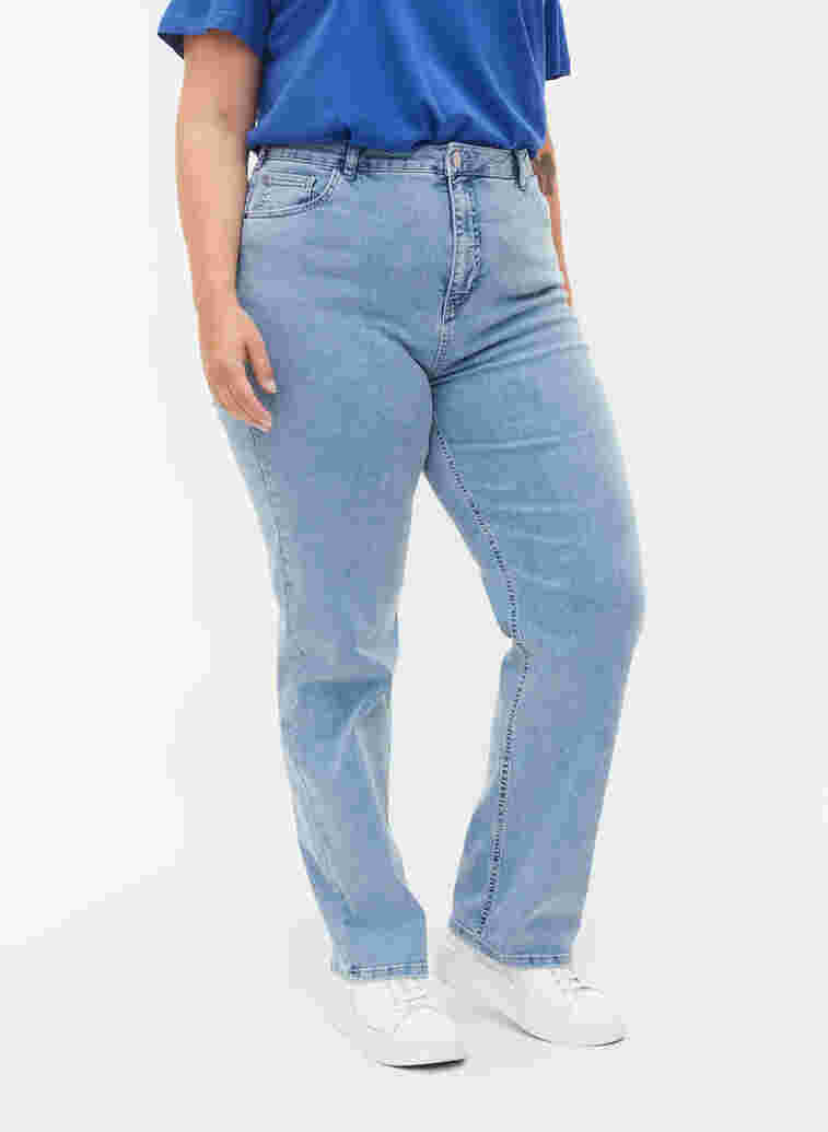 Megan jeans med ekstra høyt liv, Light blue, Model image number 2