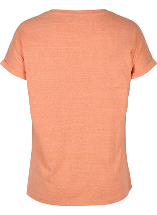 Melert T-skjorte i bomull, Amberglow Melange, Packshot image number 1