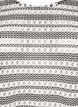 Heklet bluse med 3/4-ermer, Black White, Packshot image number 2