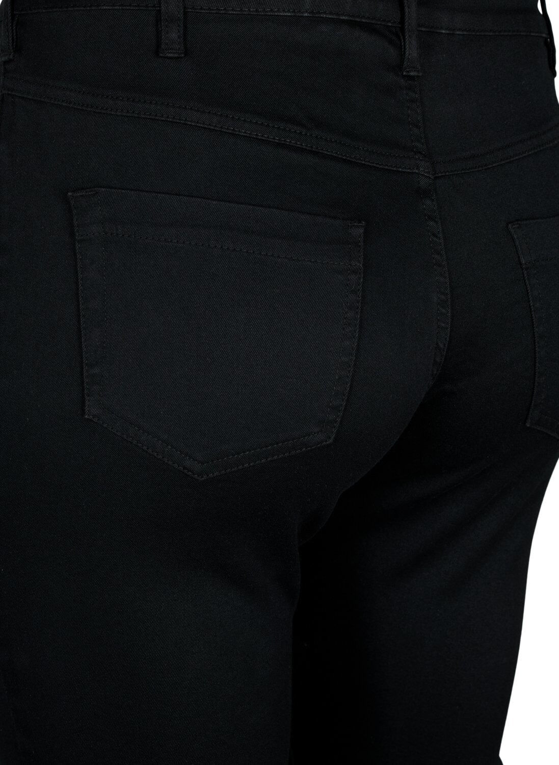 ZizziSlim fit Emily jeans med normal midje, Svart, Model image number 3
