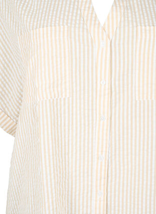 Stripete skjorte med brystlommer, Natrual/S. Stripe, Packshot image number 2