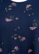 Blomstret bluse med lange ermer, Bl&aring;, Packshot image number 2