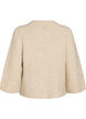 Cardigan i ullblanding med 3/4 ermer, Beige, Packshot image number 1
