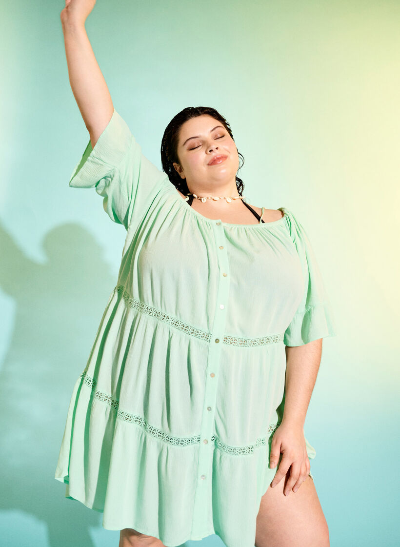 Strandtunika med off-shoulder, Brook Green, Image image number 0