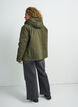 Polstret parkas med avtakbar hette, Gr&oslash;nn, Model image number 2