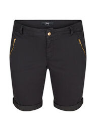 Tettsittende shorts med lommer, Black